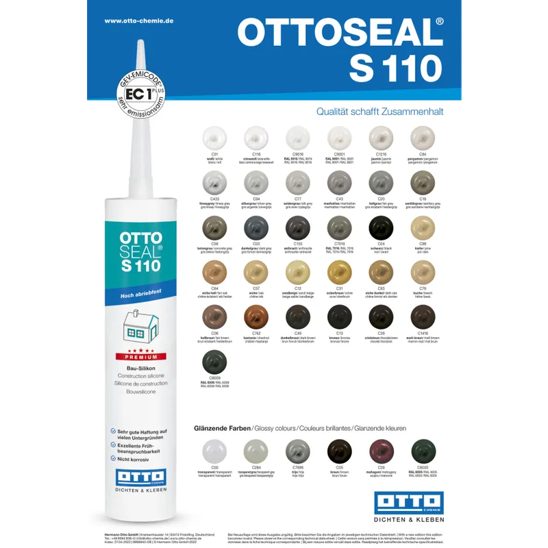 Populair Ottoseal S110 kleurenkaart Groot