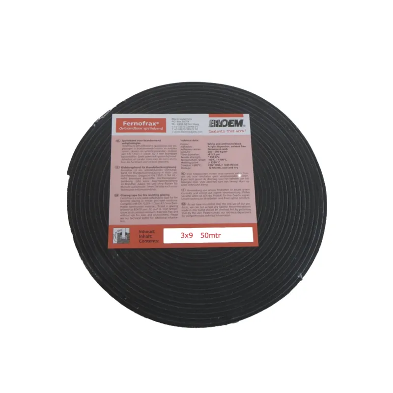 Brandwerend Fernofrax 3x9mm zwart 50mtr Finale Uitverkoop