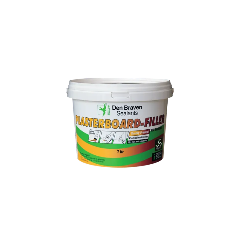 Zwaluw Plasterboard Filler 1ltr pot p/st Gratis Retour