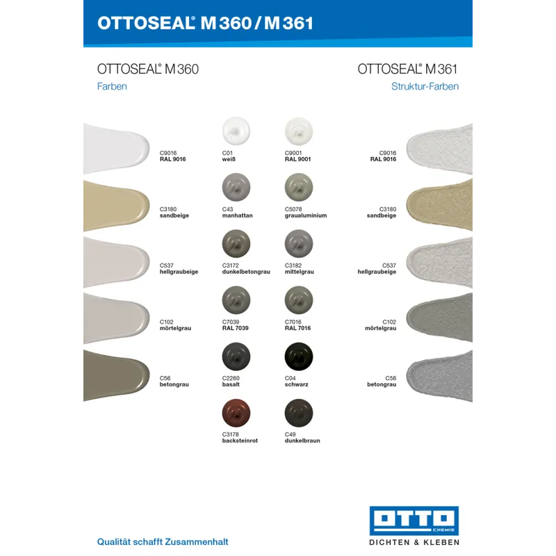 Ottoseal M360 / M361 Kleurenkaart Klein Betaalbaar