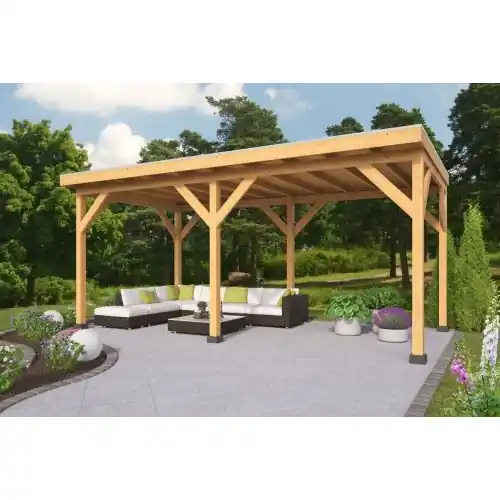 Overkapping douglas DHZ 500x430 cm aktiemodel Superprijs
