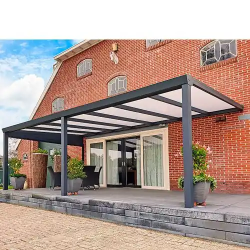 Tijdelijk Beschikbaar Aluminium actie terrasoverkapping veranda 706 cm compleet en montage
