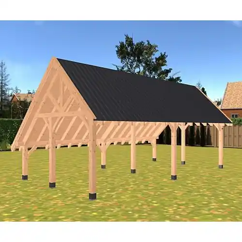 Overkapping Hillhout douglas kapschuur Excellent 784x385 cm Korting