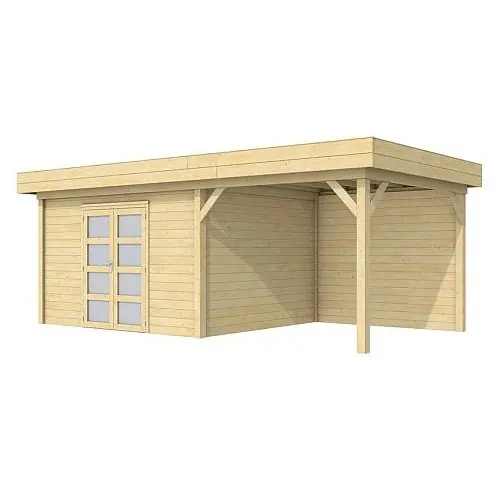 Blokhut Topvision Parelhoen 400+300x300 cm geïmpregneerd Uitverkoop