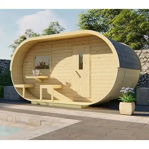 Sauna Oval 405x240 cm Beperkt Aanbod