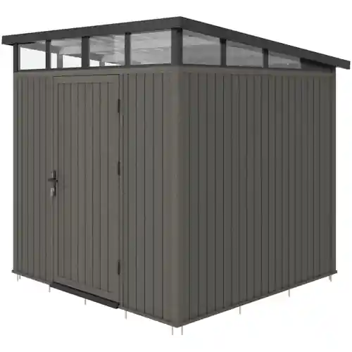 Gereduceerde Prijs NewTechWood berging met enkele deur Silver Gray 222x210 cm