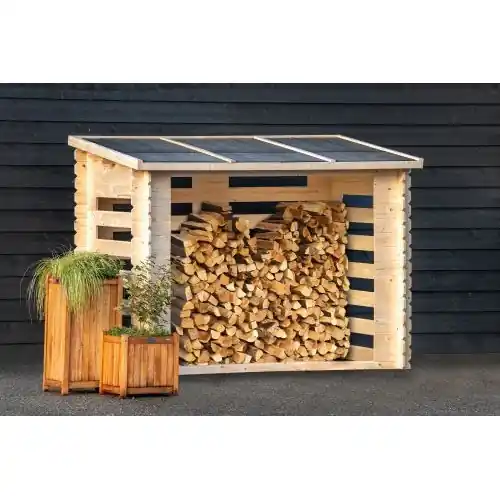 Actieprijs Openhaardhoutberging Brandr 238x115x183 cm