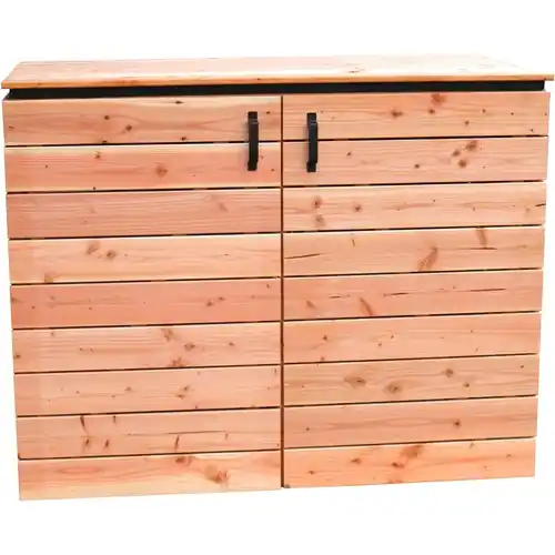 Betaalbaar Douglas containerkast dubbel op zwart frame 118x151x85 cm