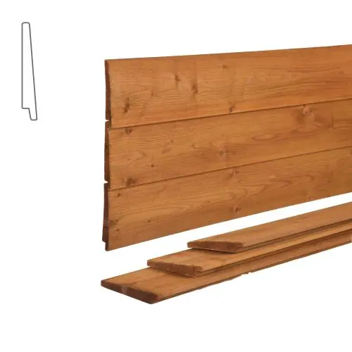 Premium Zweeds rabat vuren bruin geïmpregneerd 1,0-2,2x14,5x240 cm