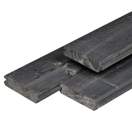 Superprijs Blokhutprofiel zwart geïmpregneerd Zweeds vuren 2,8x12,1x360 cm