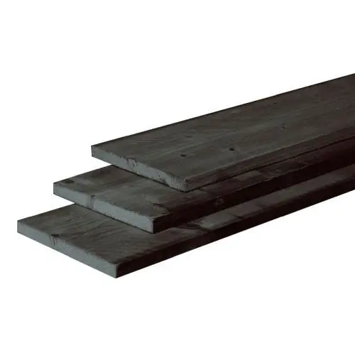 Douglas fijnbezaagde plank 2,2x20x400 cm zwart gedompeld Bestel Nu