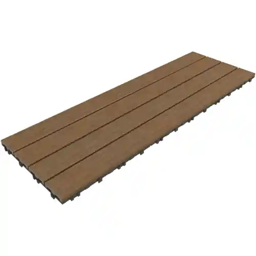 Voordeelprijs NewTechWood composiet kliktegel 30x90 cm Teak