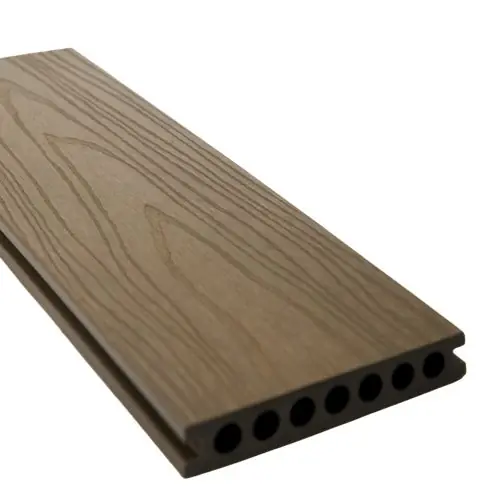 Vlonderplank composiet semi-massief houtstructuur light walnut 2,2x13,8x400 cm Lage Prijs