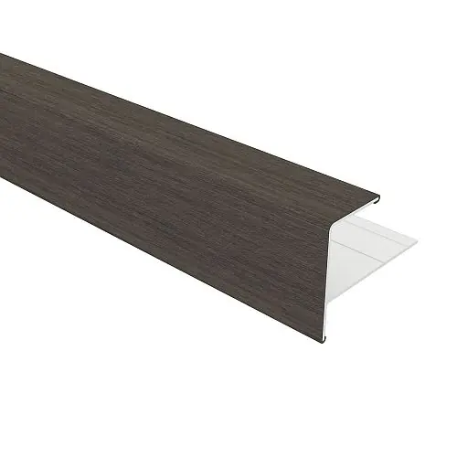 NewTechWood aluminium eindprofiel rhombus wandbekleding 5x5x300 cm Silver Gray Fabrieksprijs