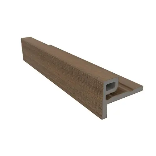 NewTechWood composiet co-extrusie eindprofiel castellation t-b-v wand bekleding 7 x 5 x 300 cm Teak Bestel Nu