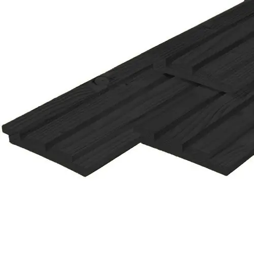 Triple profiel douglas geschaafd zwart gespoten 1,9x13x400 cm Merkproduct
