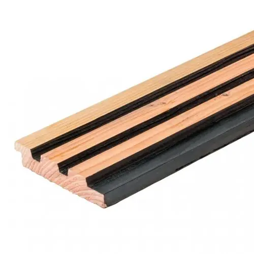 Douglas geschaafd triple profiel zwart/onbehandeld 2,5x14,5x500 cm Tijdelijk Beschikbaar