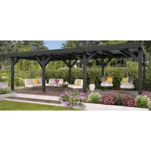 DHZ overkapping Rijssen zwart douglas 900x400 cm Favoriet