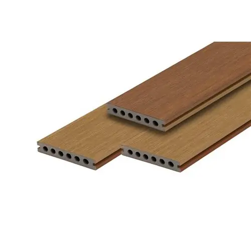 Hoge Kwaliteit PuraTerra composiet semi-massief vlonderplank tweekleurig teak 2,3x13,8x500 cm
