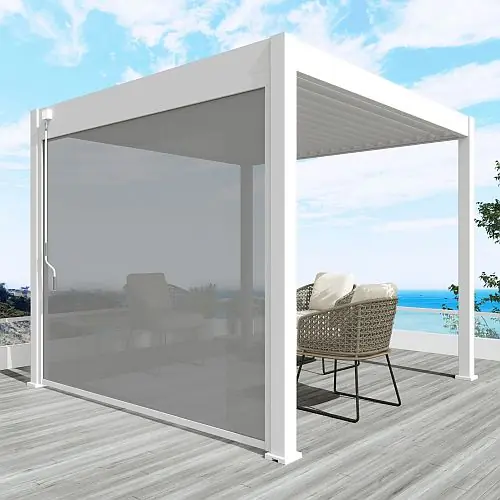 Alleen Vandaag Aluminium overkapping windscherm 400 cm wit