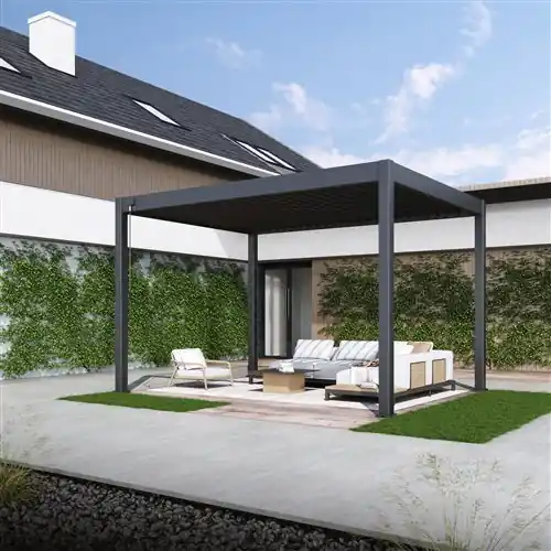 Advance line vrijstaande aluminium overkapping antraciet 300x400x255 cm Must-Have