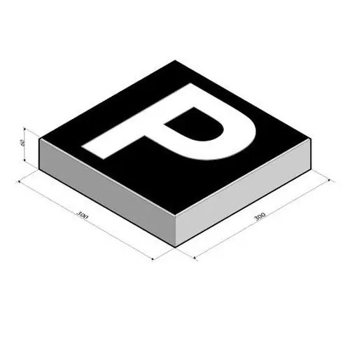 Hete Deal Verkeerstegel 30x30x6 cm met opdruk P