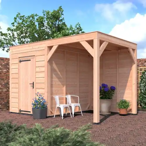 Laatste Versie Douglas tuinhuis geschaafd 400x250 cm ZR