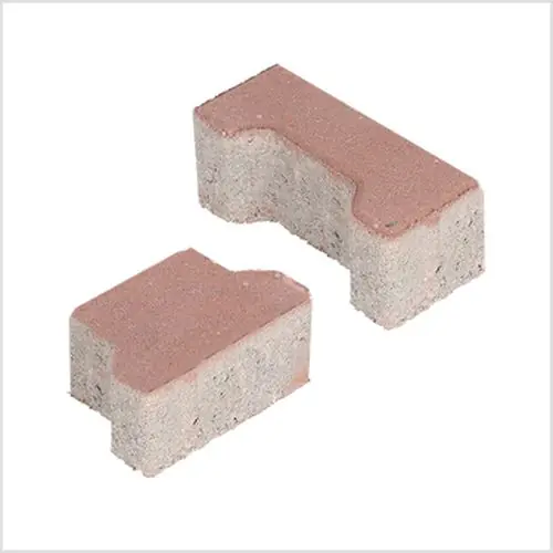 Nieuw H-profielsteen 10 cm rood passtuk met deklaag