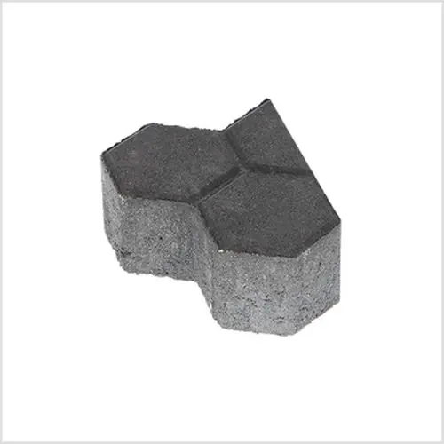 Premium T-3 steen 10 cm zwart passtuk groot met deklaag