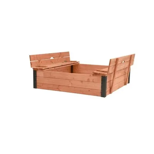 Actieprijs Zandbak met bankdeksel 120x120x30 cm douglas