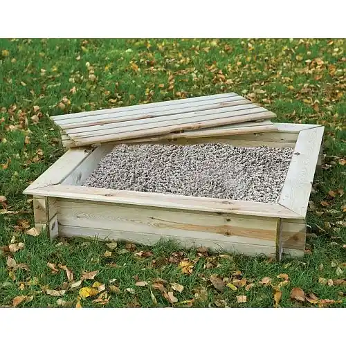 Beste Prijs Zandbak vierkant met deksel 120x120x24 cm