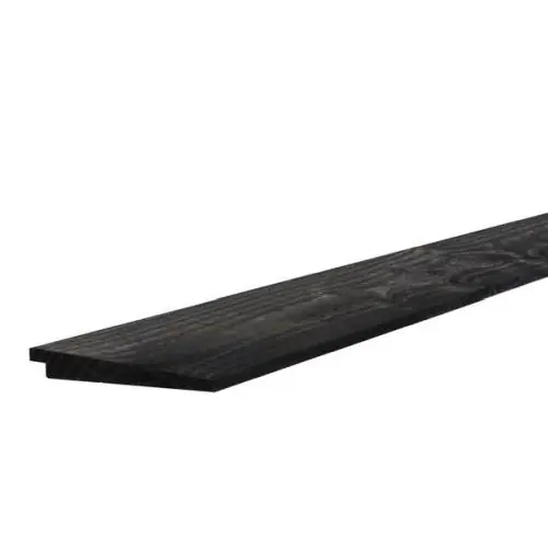 Zweeds rabat douglas geschaafd/bezaagd zwart gedompeld 1,0-2,1x16,5x400 cm Nieuw