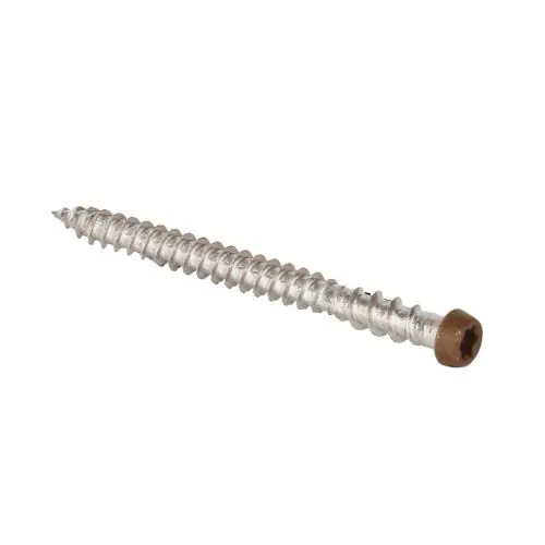 RVS schroef met gekleurde top voor NTW terrasplanken set a 100 stuks met bit Silver gray Favoriet