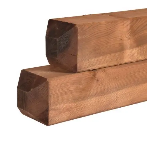 Tuinpaal diamantkop grenen bruin geïmpregneerd 14,5x14,5x250 cm Rechtstreeks Van De Fabrikant