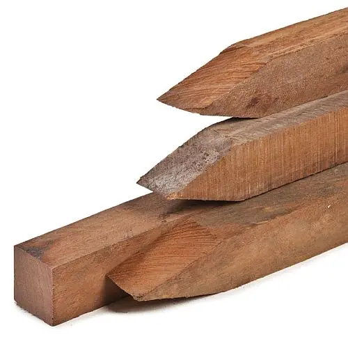 Tuinpaal hardhout azobé 10x10 cm fijnbezaagd Goedkoop