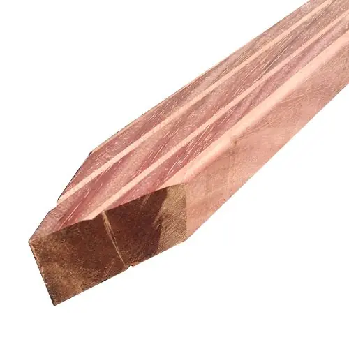 Nieuw Hardhouten tuinpaal azobé 6,5x6,5x300 cm geschaafd 2-zijdig v-groef