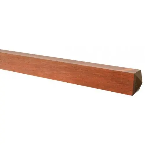 Azobé hardhouten paal met diamantkop 12x12x300 cm Korting