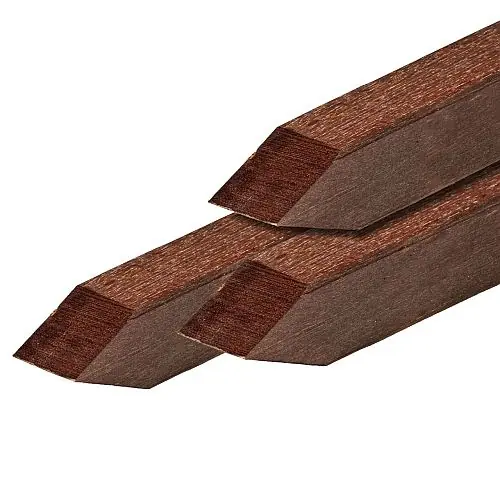 Bestel Nu Tuinpaal hardhout Angelim Vermelho glad geschaafd 6,5x6,5x300 cm
