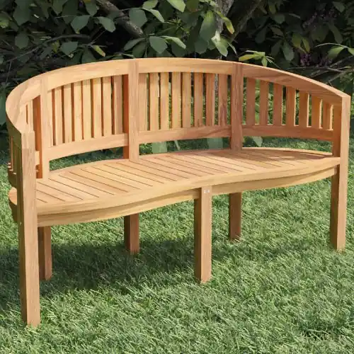 Beperkt Aanbod Tuinbank teak Banana 150x86x86 cm