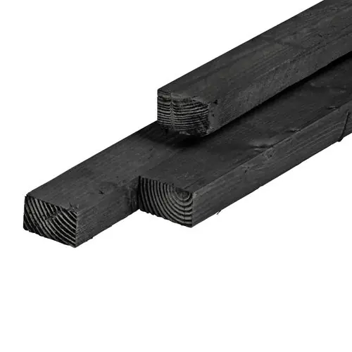 Alleen Vandaag Regel douglas bezaagd 4,5x7,5x400 cm zwart geïmpregneerd