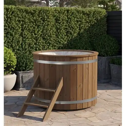 Koudwaterdouche ø120 cm thermowood Superprijs
