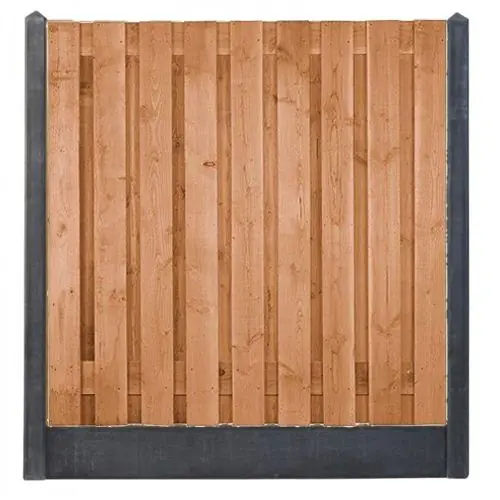 Nieuw Hout-betonschutting antraciet i.c.m. Douglas tuinscherm 19-planks