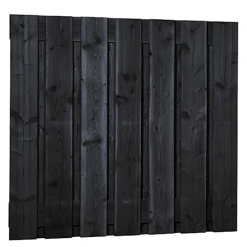 Douglas tuinscherm 19 mm 15-planks 180x180 cm zwart gedompeld Bestel Nu