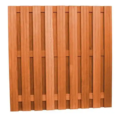 Shop Nu Tuinscherm hardhout 20-planks 14 mm 180x180 cm
