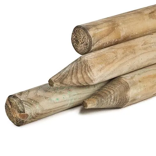 Ronde palissade geïmpregneerd grenen rond 8 cm 180 cm Rechtstreeks Van De Fabrikant