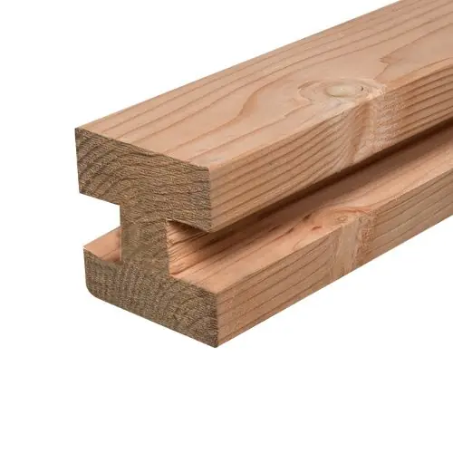 Sleuf tussenpaal douglas geschaafd 9,5x9,5x300 cm 132911 Gratis Retour