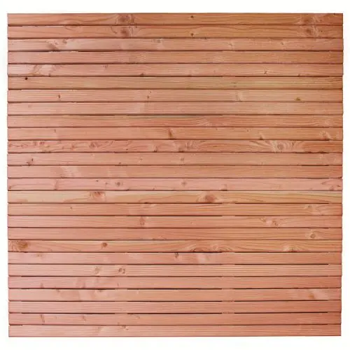 Snelle Levering Tuinscherm Nador red class wood 180x180 cm
