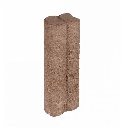 Must-Have Mini duo palissadepalen met inkeping 6x8,3x25 cm bruin