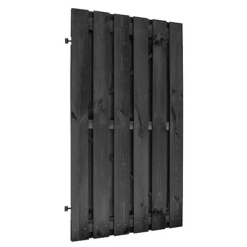 Nieuw Jumbodeur geschaafd naaldhout 15 mm op frame geïmpregneerd en zwart gespoten 100x195 cm