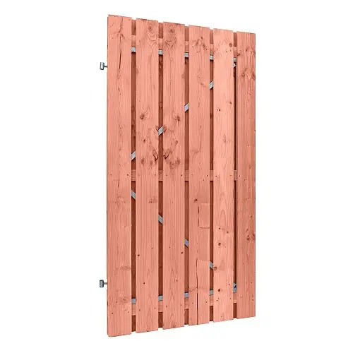 Flitsaanbieding Douglas plankendeur fijnbezaagd op stalen frame 15 mm 100x190 cm
